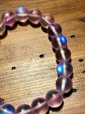 Tibetan Psychic Awakening Bracelets, Pinkish-Purple Glowstones