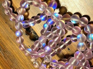 Tibetan Psychic Awakening Bracelets, Pinkish-Purple Glowstones