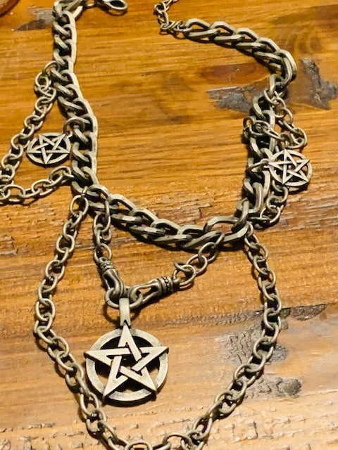 Triple-Casting Pentacle Necklace