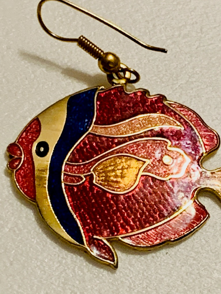Asian Good Luck Fish Earrings