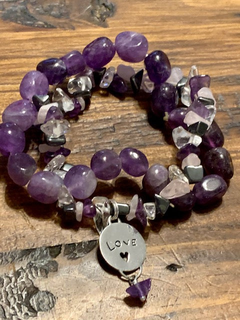 African Amethyst Voodoo Love Bracelet