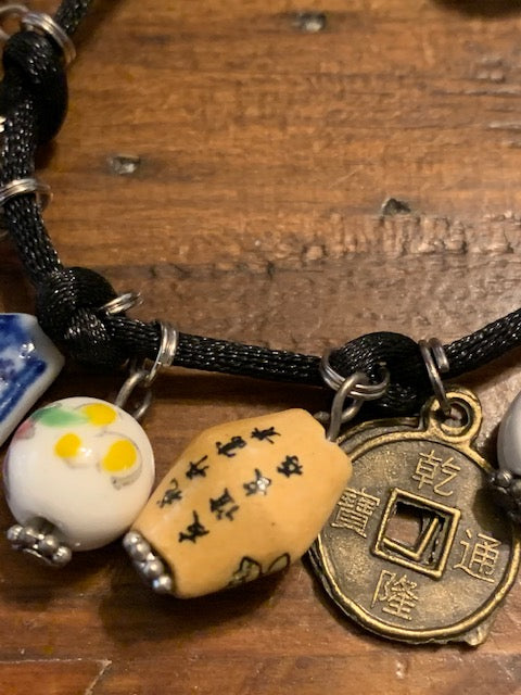 Luck in All Things vintage Asian Charm Bracelet
