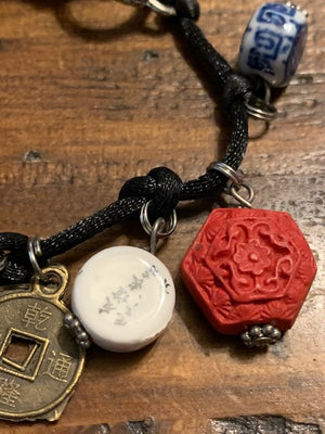 Luck in All Things vintage Asian Charm Bracelet