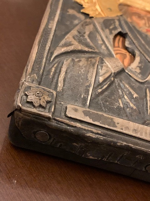 An Original, Hand-Painted, Russian Antique Icon w/Impressive , Powerful Magic