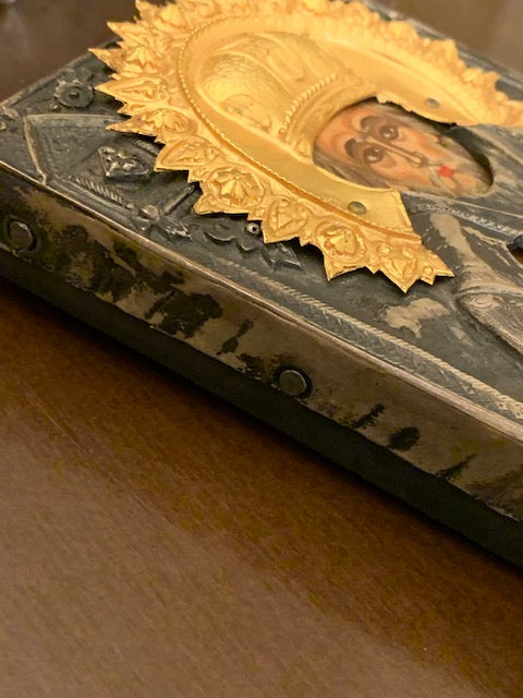 An Original, Hand-Painted, Russian Antique Icon w/Impressive , Powerful Magic