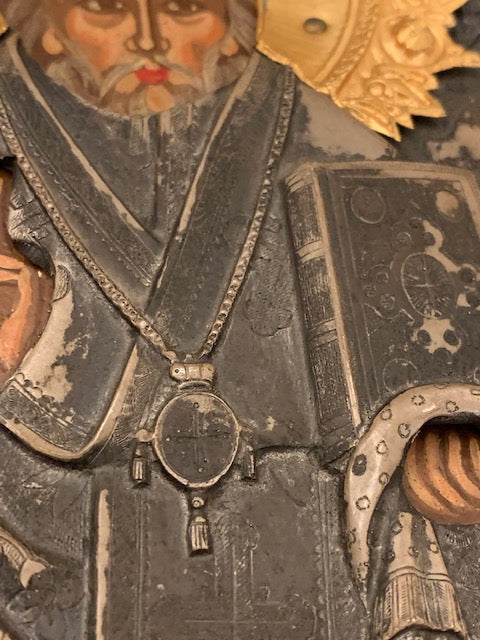 An Original, Hand-Painted, Russian Antique Icon w/Impressive , Powerful Magic