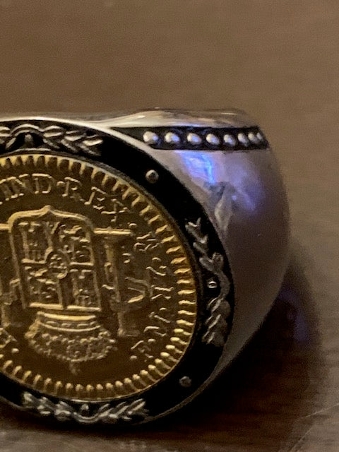 Extreme Wealth Mexican Coin Ring