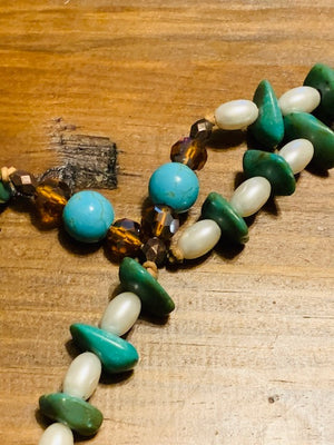 Celtic Wealth Offering (Real Turquoise and Copper Necklace)