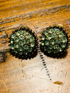 Summoning the Power and Magic of Capricorn (green rhinestone earrings)