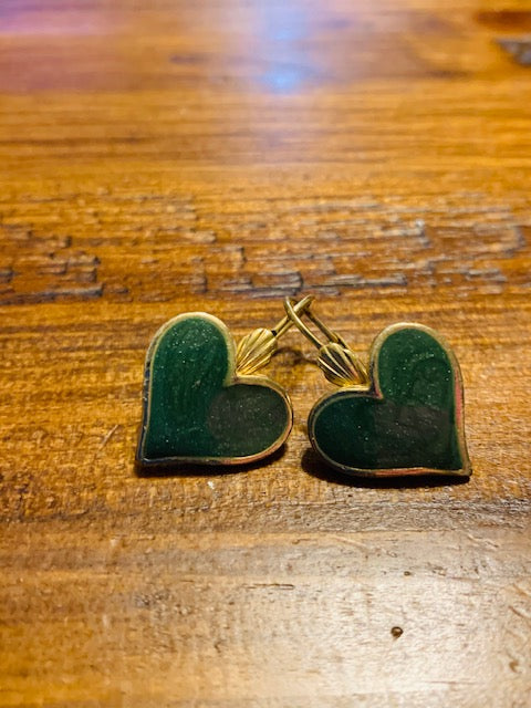 Green With Envy For All the Things You Want (heart-shaped earrings)