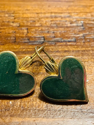 Green With Envy For All the Things You Want (heart-shaped earrings)