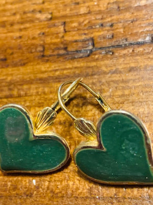 Green With Envy For All the Things You Want (heart-shaped earrings)