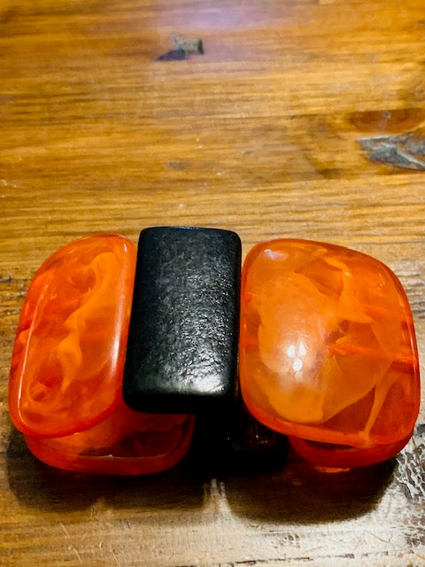 Healing With the Holy Fire (Vintage Bracelet w/ Orange Swirl)