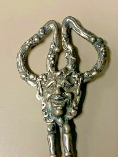 Antique, Solid Sterling Silver Shears w/ the Face of  a Deity:  Shears of Mithras